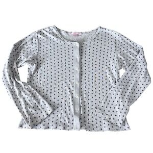 Victoria's Secret Gray Floral Print Cropped Long Sleeve Button Up Sleep Shirt S